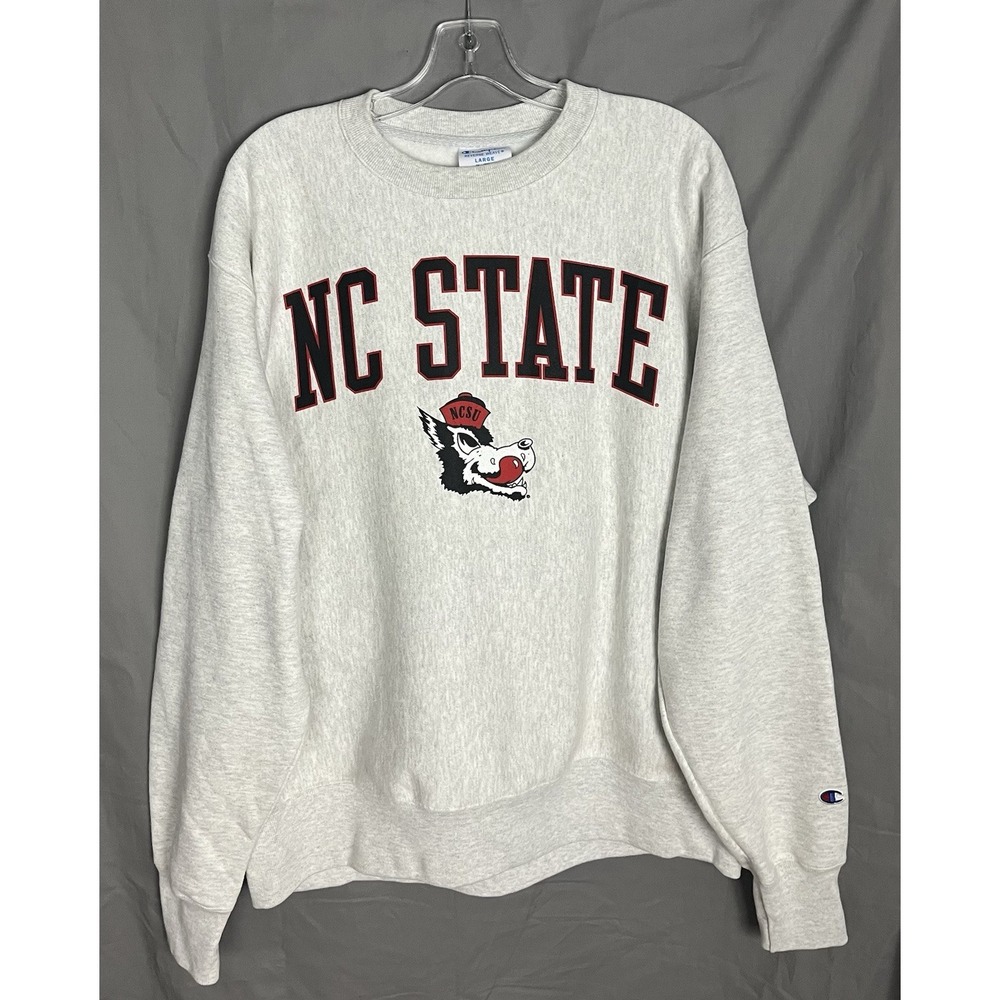Champion Reverse Weave NC State Wolfpack Sweatshirt Men's Large Crewneck